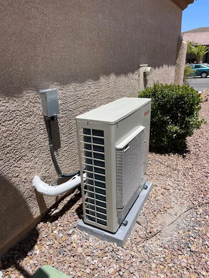 Residential air conditioning condenser unit in Davis